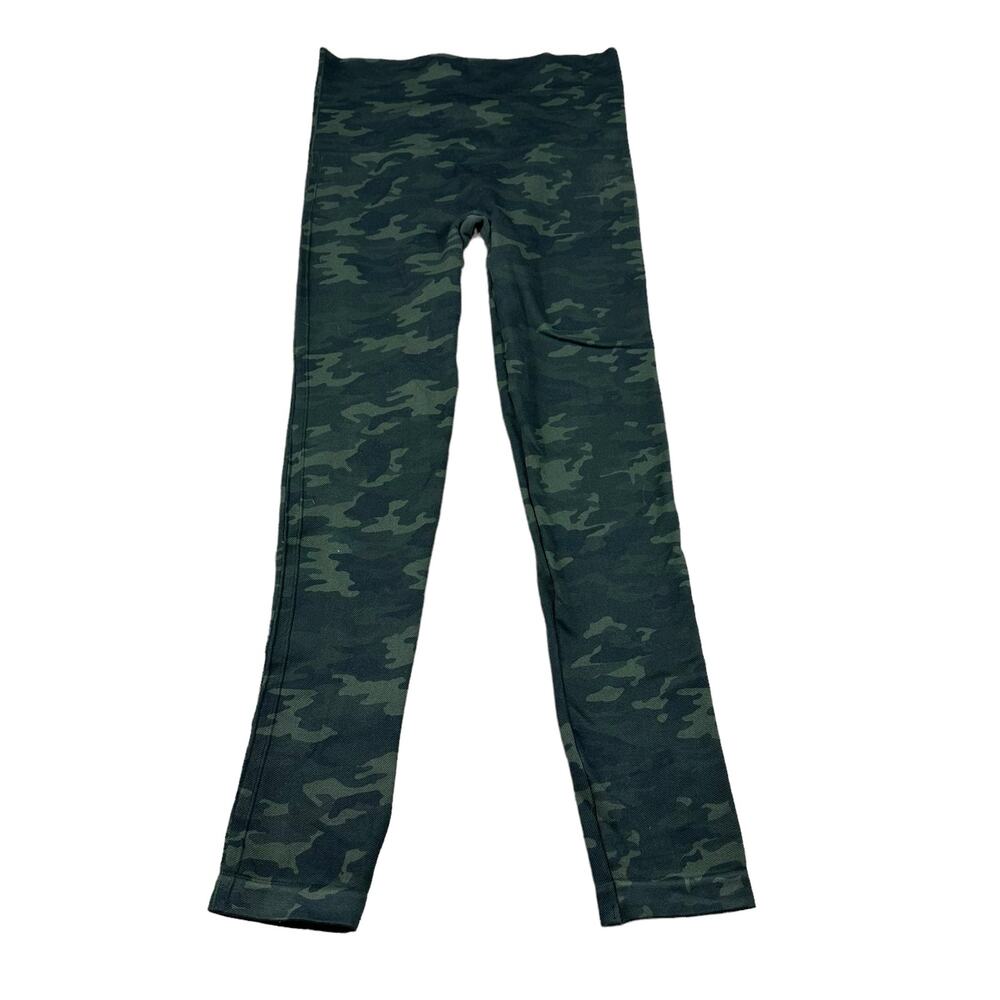SPANX Green Camo Pull On Cropped Leggings Women's Size Medium Slimming